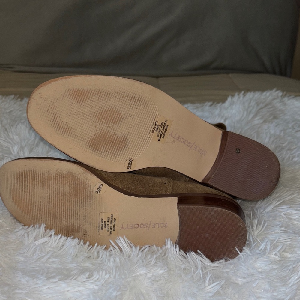 Sole Society Tan Suede Ankle Booties - Picture 3 of 4